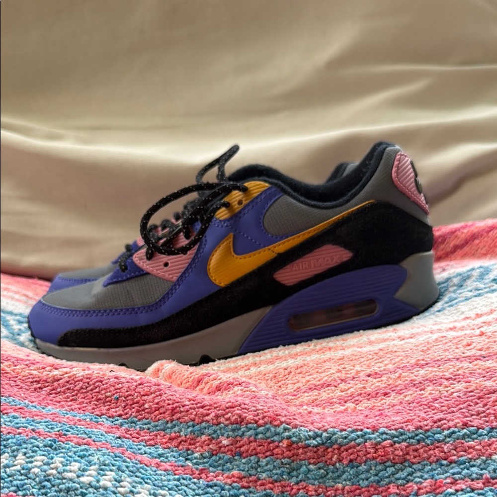 Nike Air Max 90 Purple and Gold Sneakers